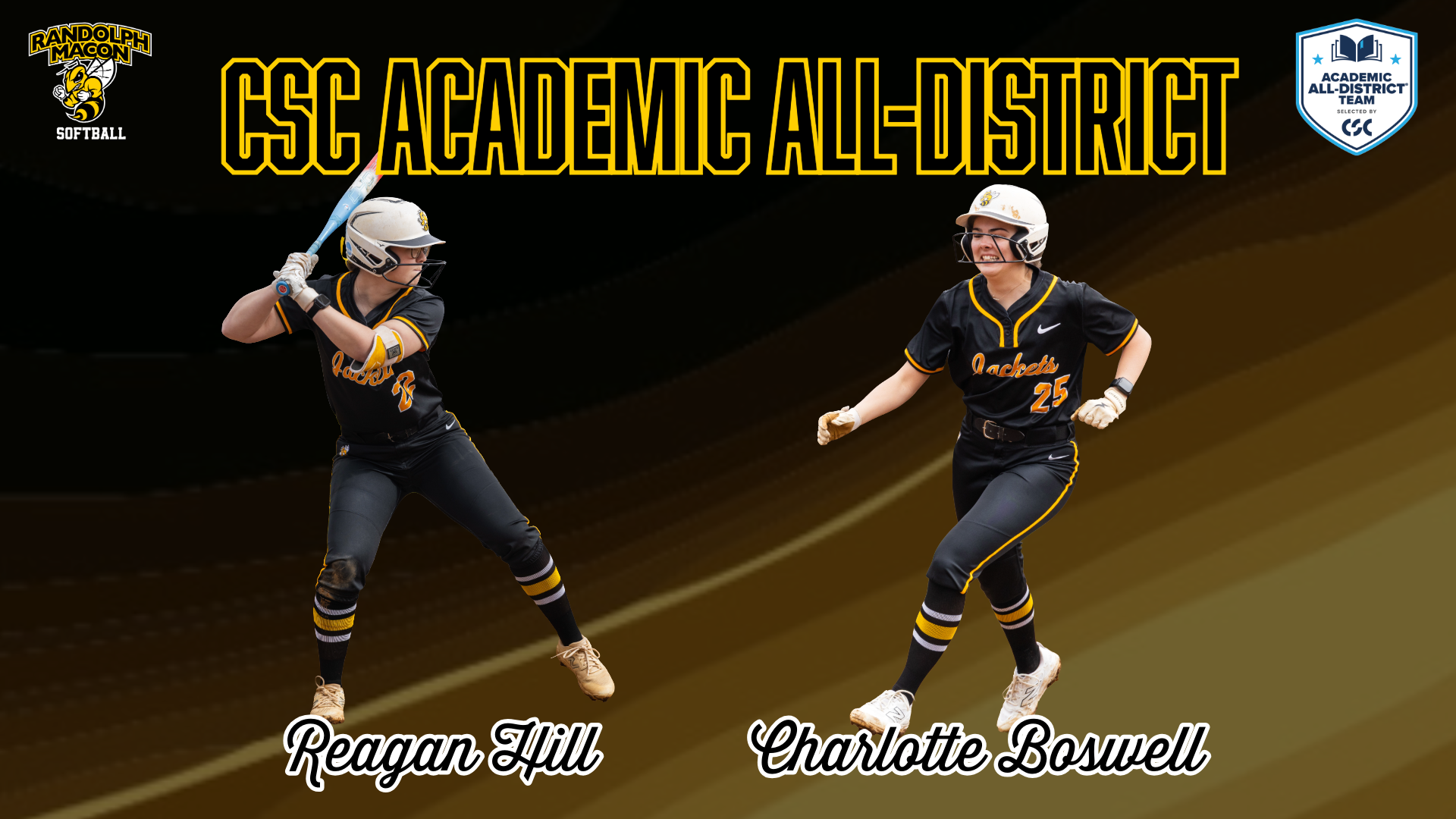 Softball has Reagan Hill and Charlotte Boswell Named to CSC Academic All-District 2026