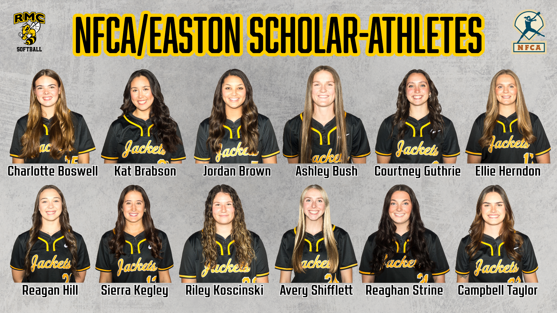 RMC Softball NFCA All-Academic Squad 