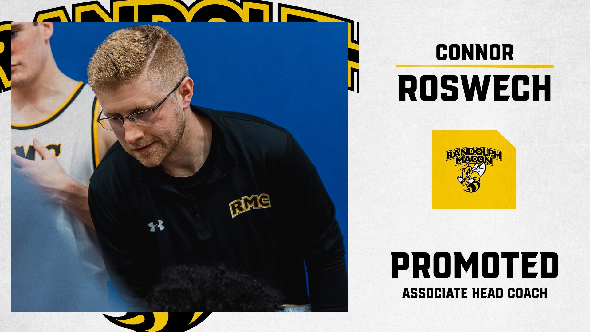 Connor Roswech Promoted to Associate Head Coach Men's Hoops 2026
