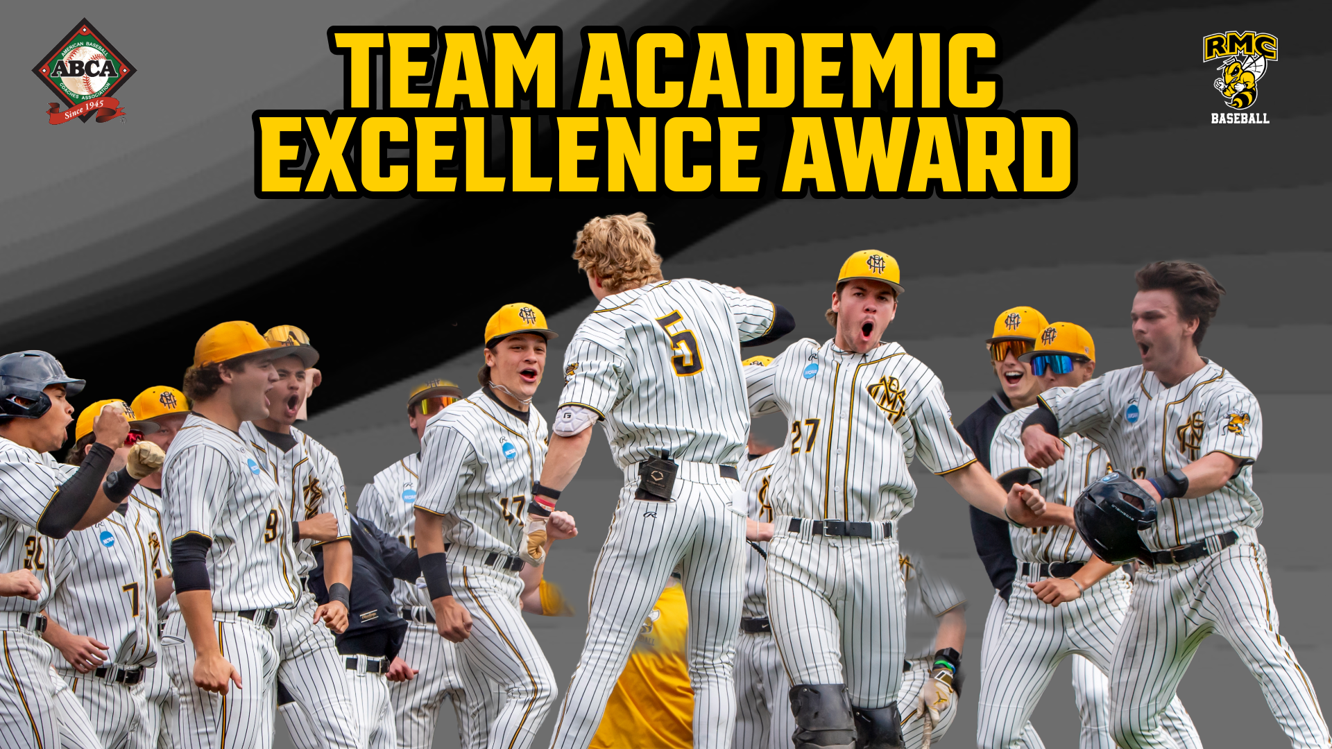RMC Baseball Tabbed with Academic Excellence Award