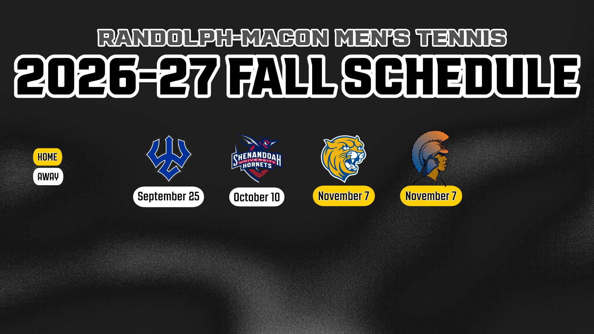 RMC MTEN Schedule 2026 Fall