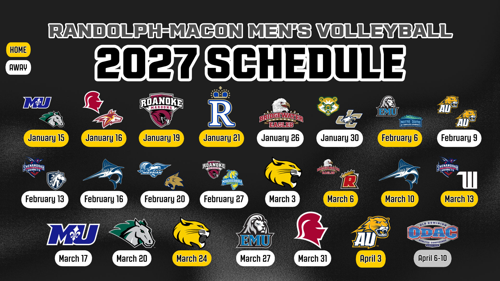 RMC MVB 2027 Schedule