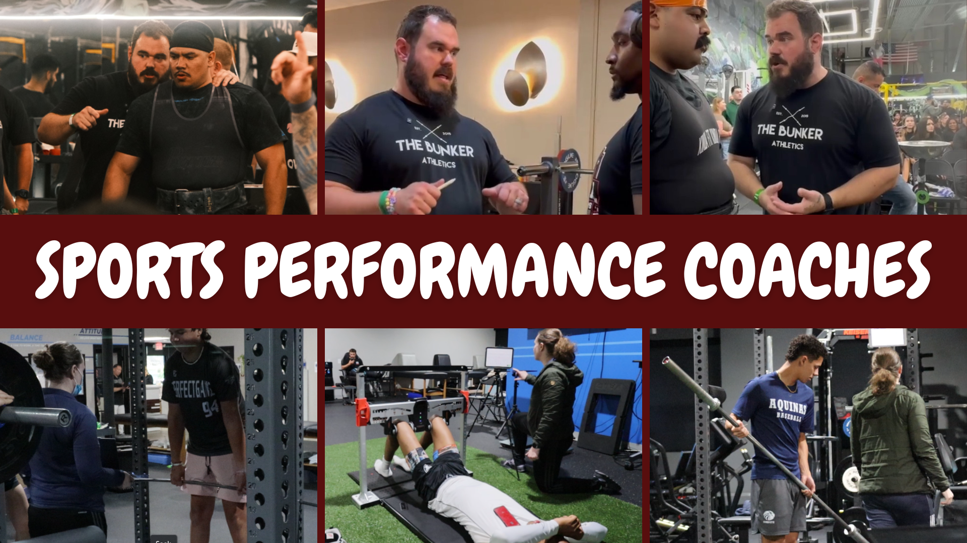 a collage of photos of Tommy Staup and Liz Falk working with athletes