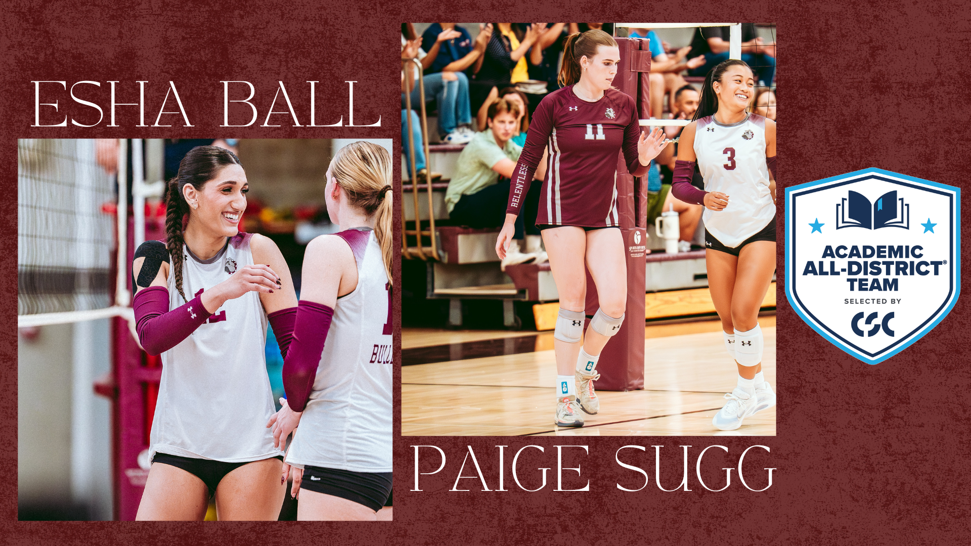 CSC All-Academic - Esha Ball and Paige Sugg
