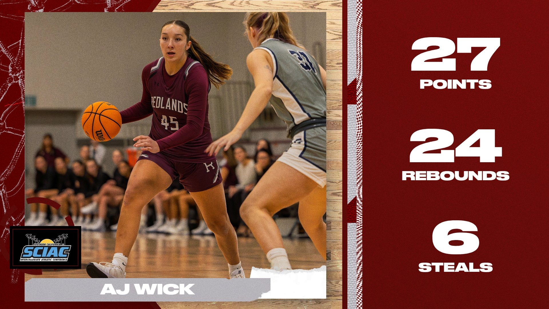 AJ Wick named SCIAC Defensive Athlete of the Week