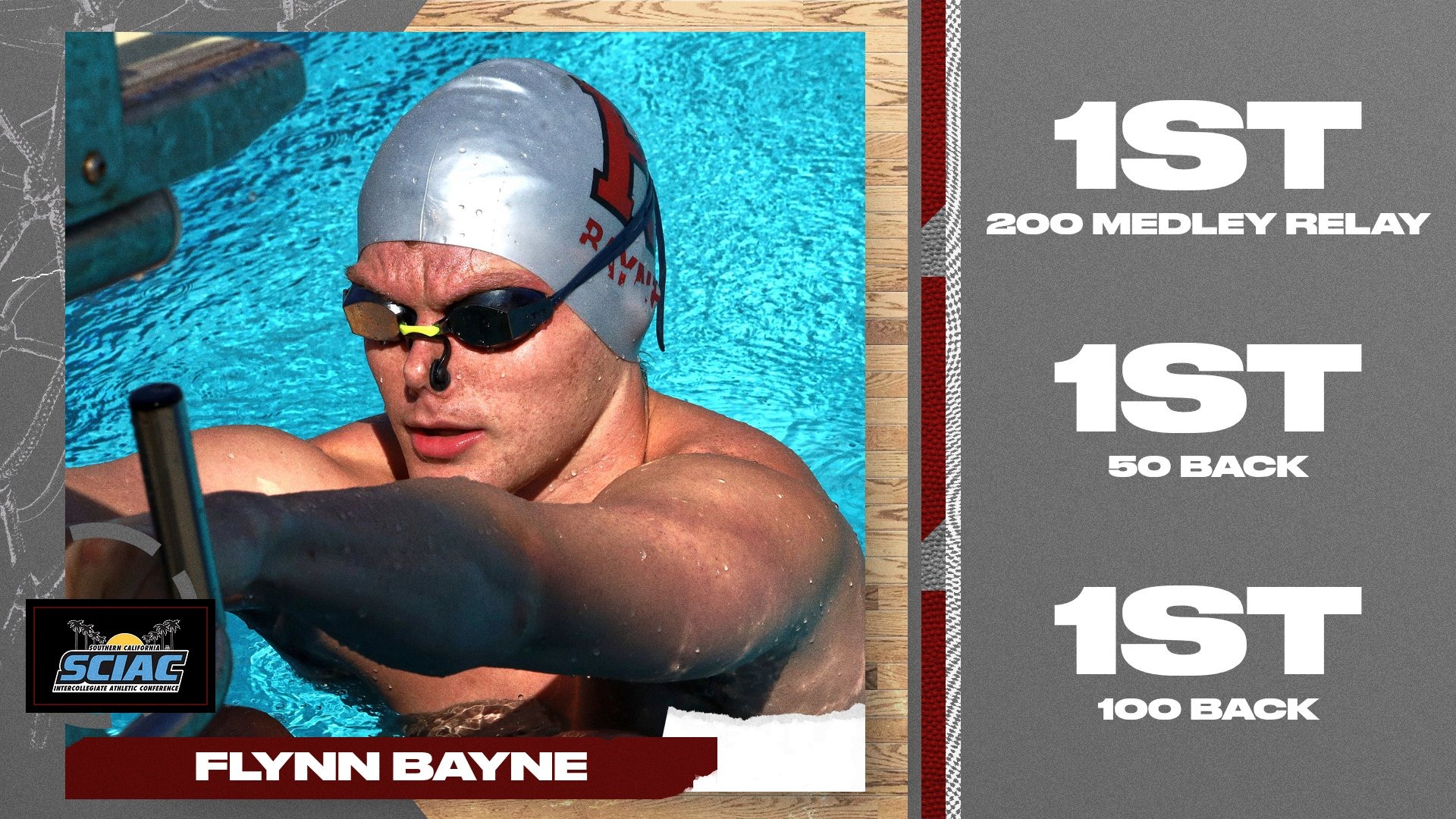 Flynn Bayne - SCIAC Swimmer of the Week