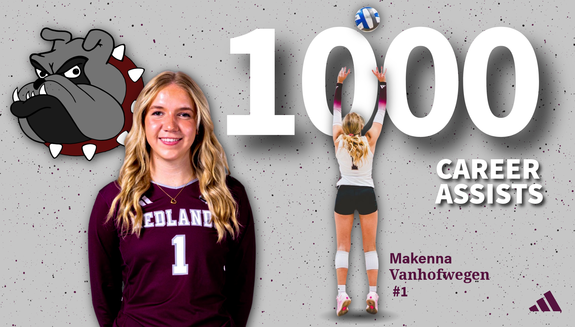 Makenna Vanhofwegen records 1000th career assist