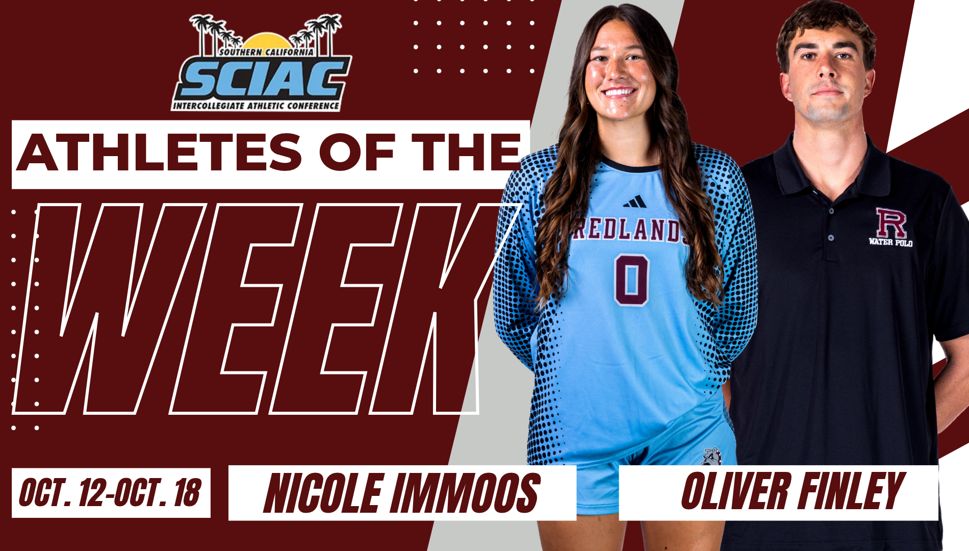 SCIAC Athletes of the Week - Week 6