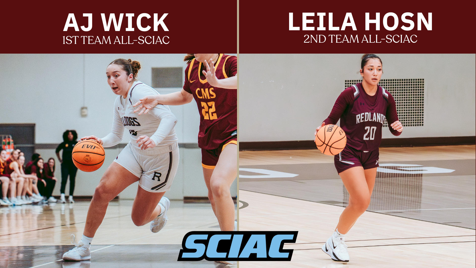 AJ Wick and Leila Hosn named All-SCIAC