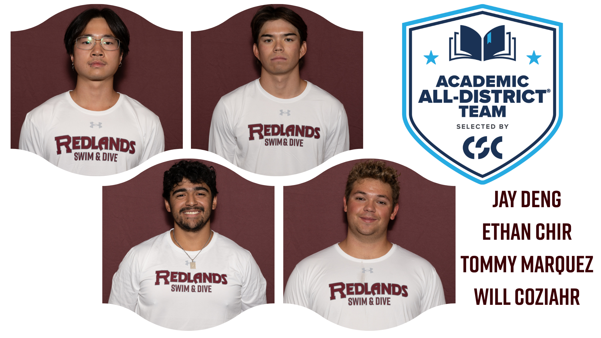 CSC Academic All-District - Men's Swimming & Diving