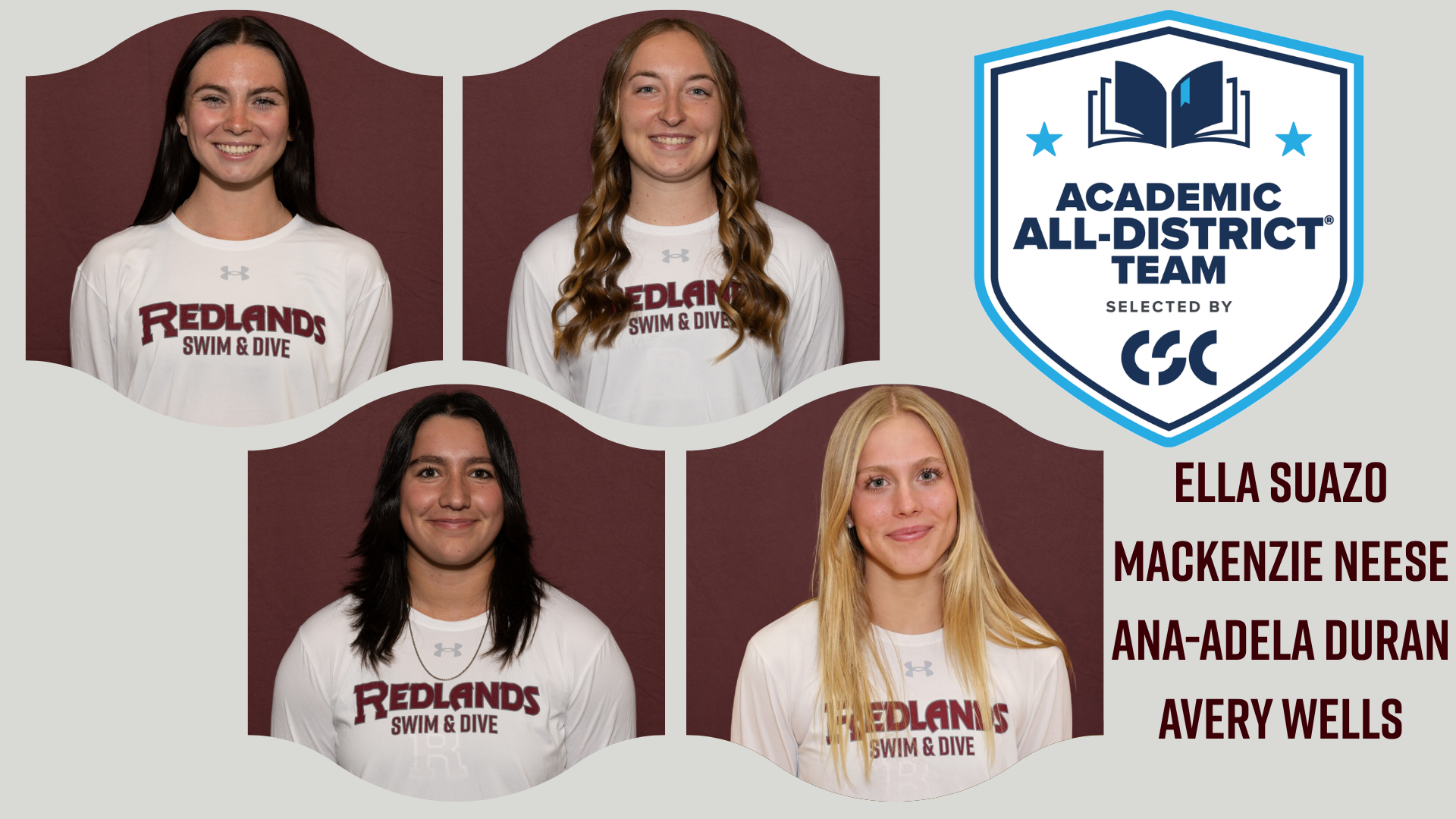CSC Academic All-District - Women's Swimming & Diving