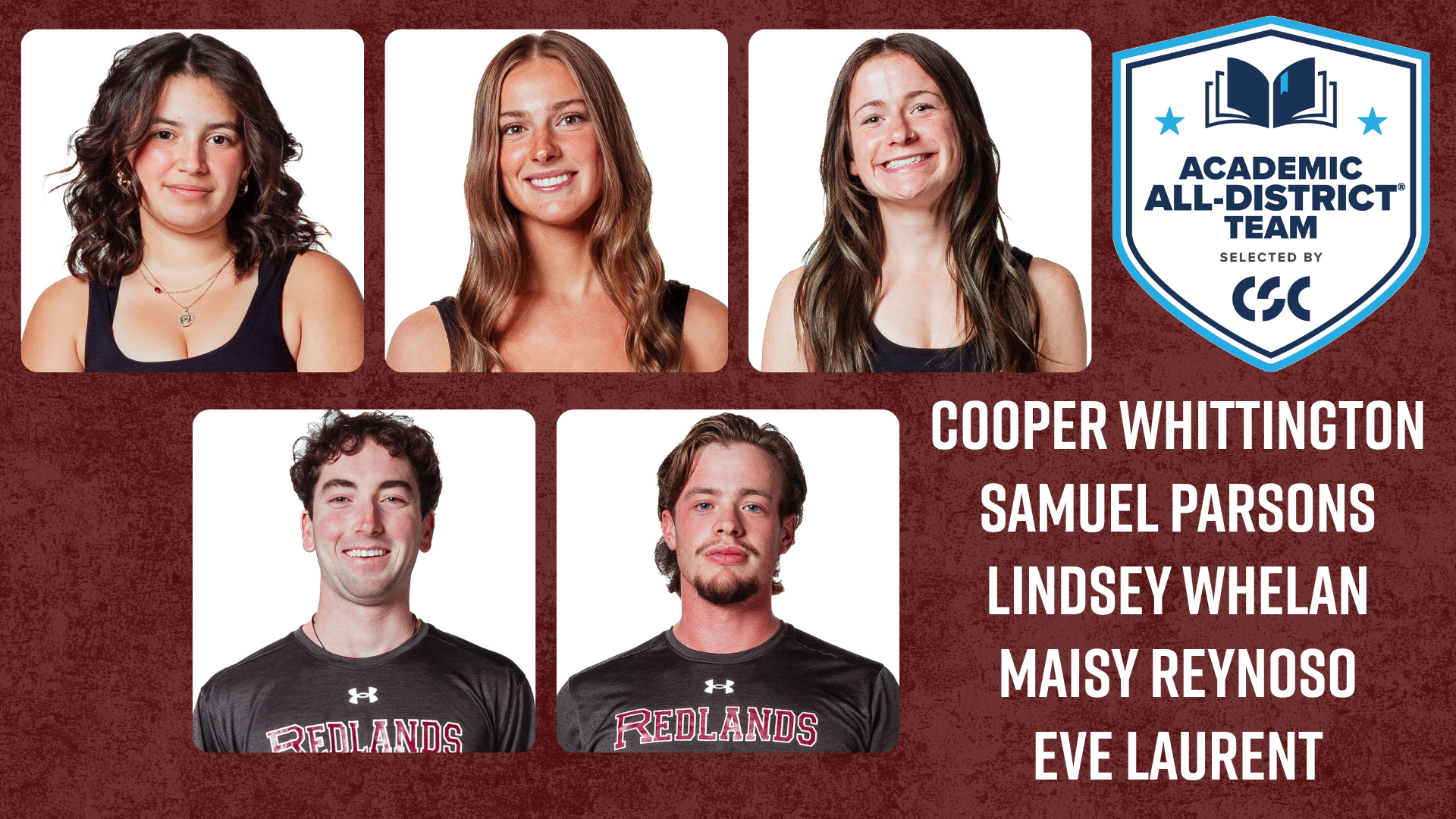 CSC Academic All-District - Tennis