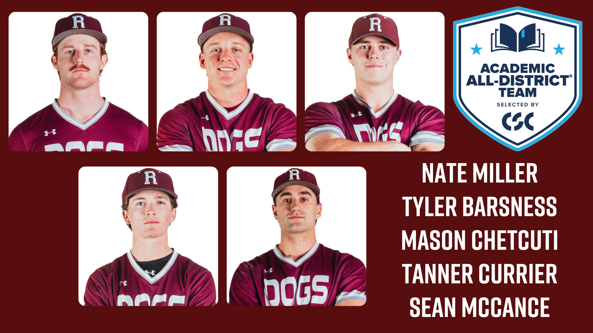 Baseball - CSC Academic All-District