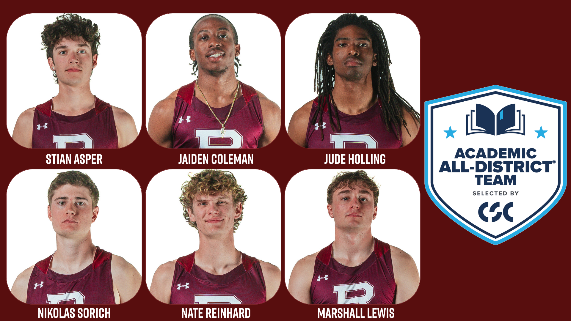 Men's Track and Field CSC Academic All-District