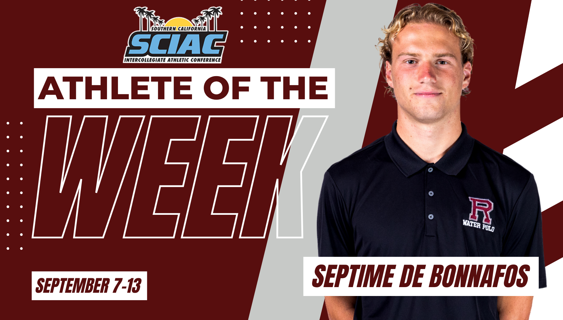 Septime De Bonnafos - SCIAC Defensive Athlete of the Week