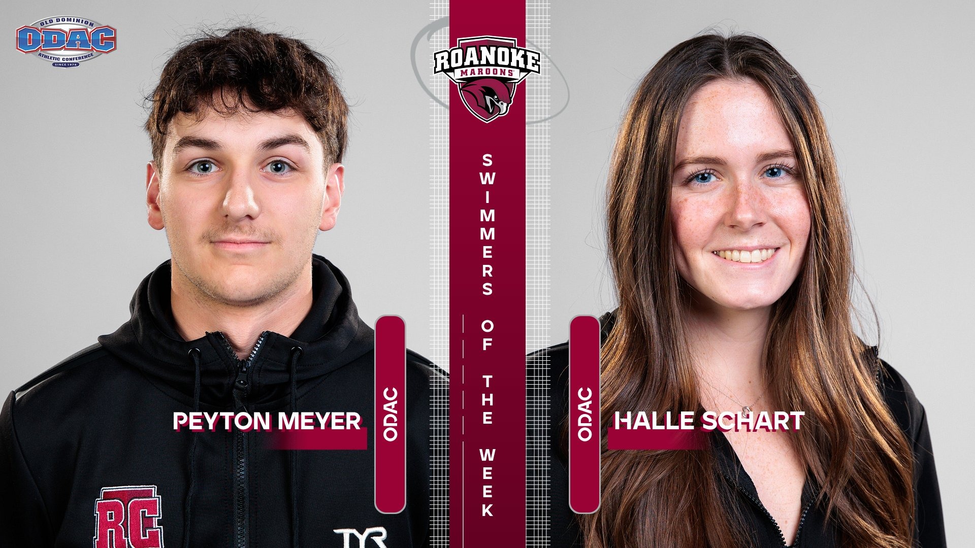 Meyer and Schart ODAC swimmers