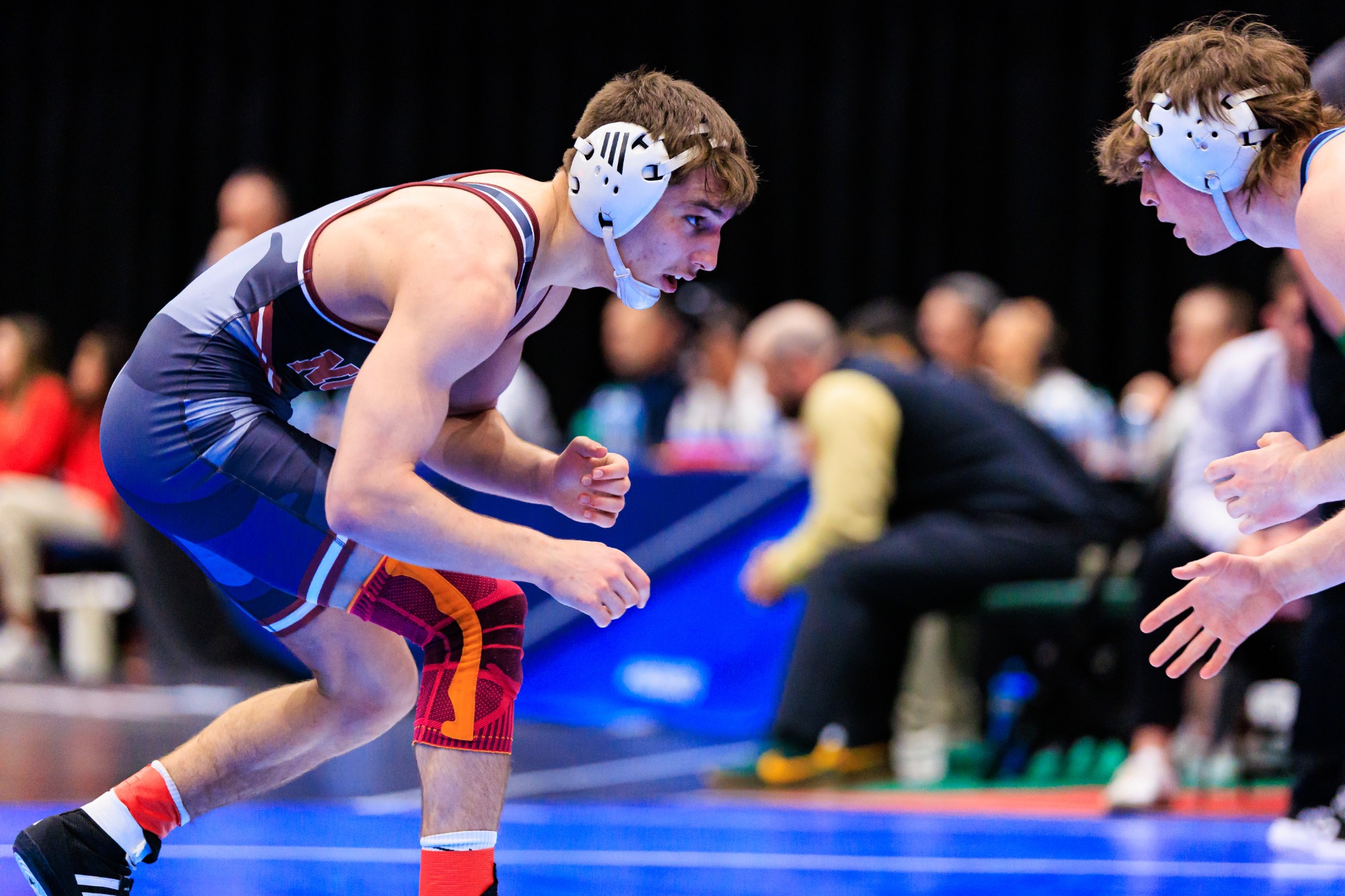 CEDAR RAPIDS, Iowa - Taylor Smith (Roanoke) at the 2026 NCAA Division III Wrestling Championships at the Alliant Energy Powerhouse on March 13, 2026. (Photo by Jimmy Naprstek/Kodiak Creative)