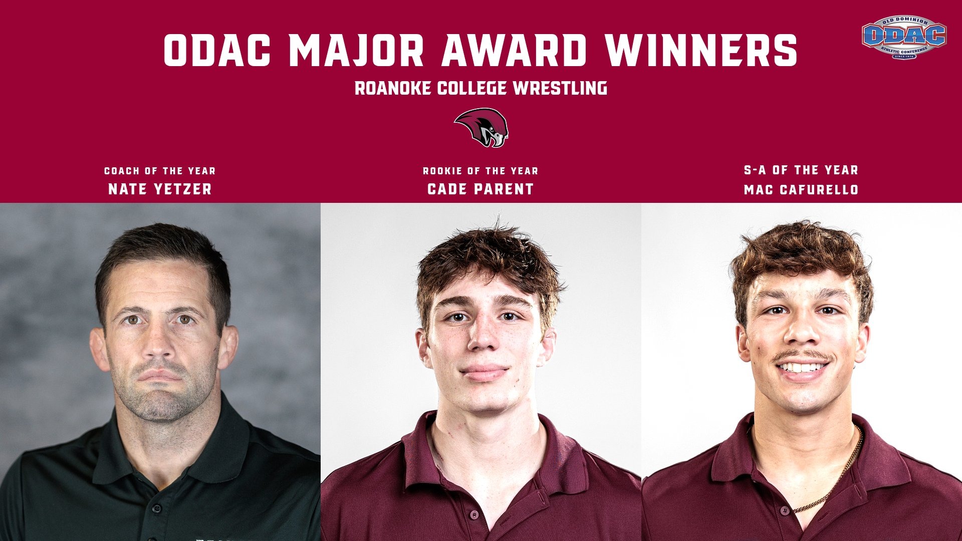 2025-26 ODAC Wrestling winners