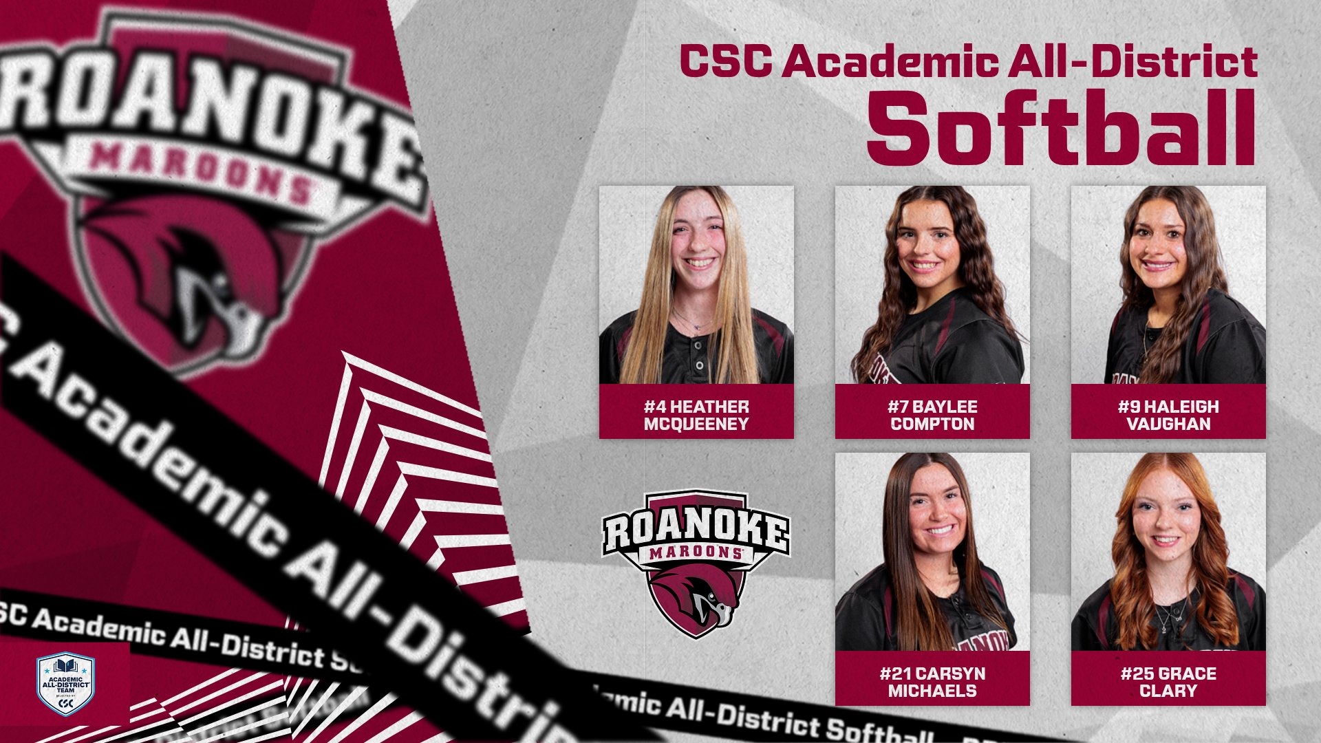 2026 CSC Academic All-District Softball