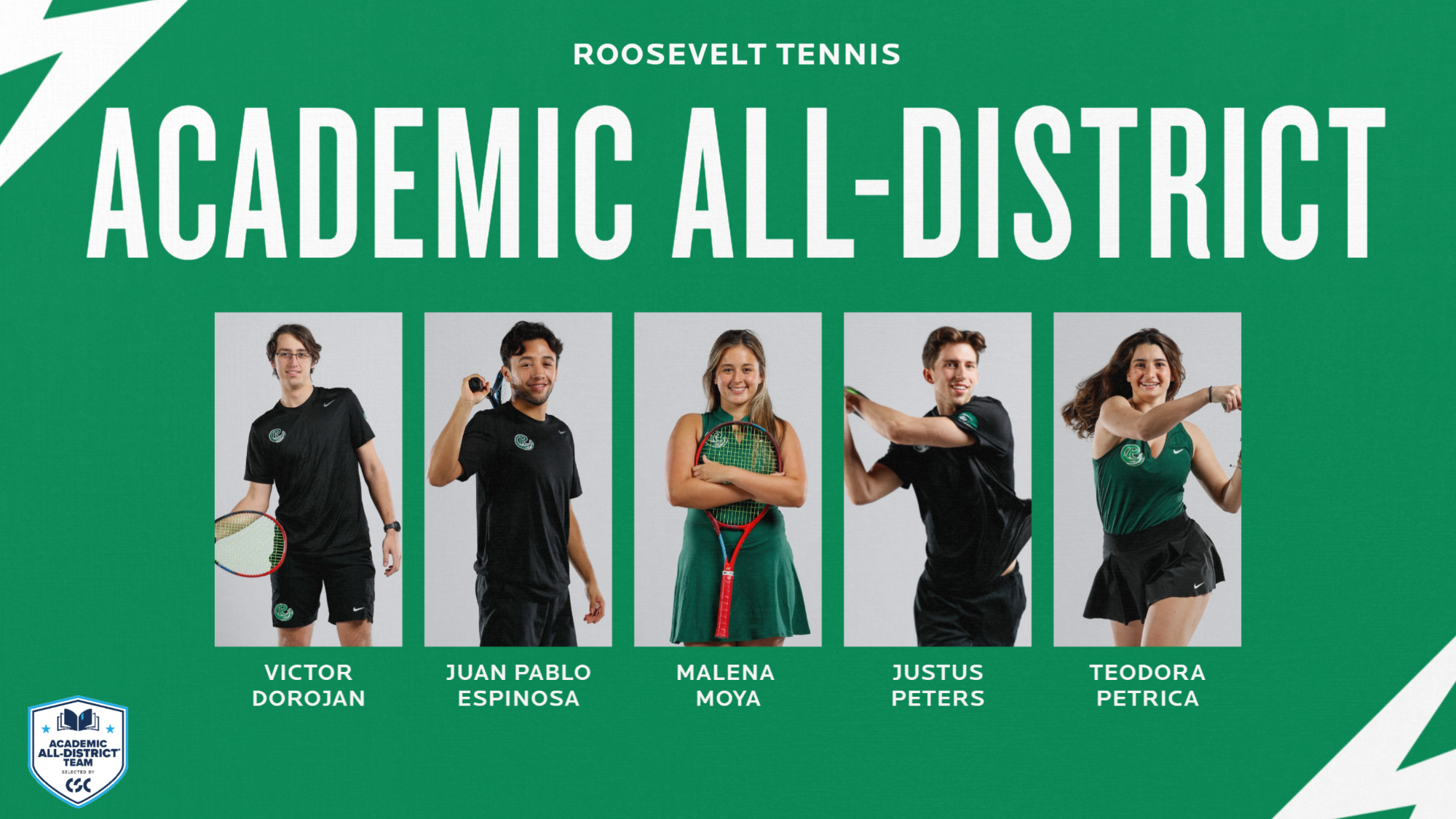 CSC Academic All-District Tennis 2025