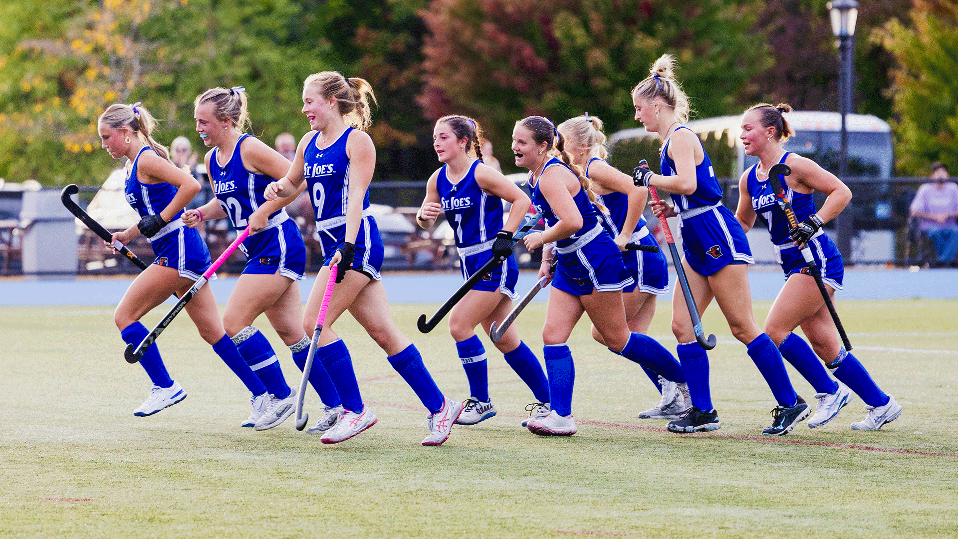 Field hockey goal celebration