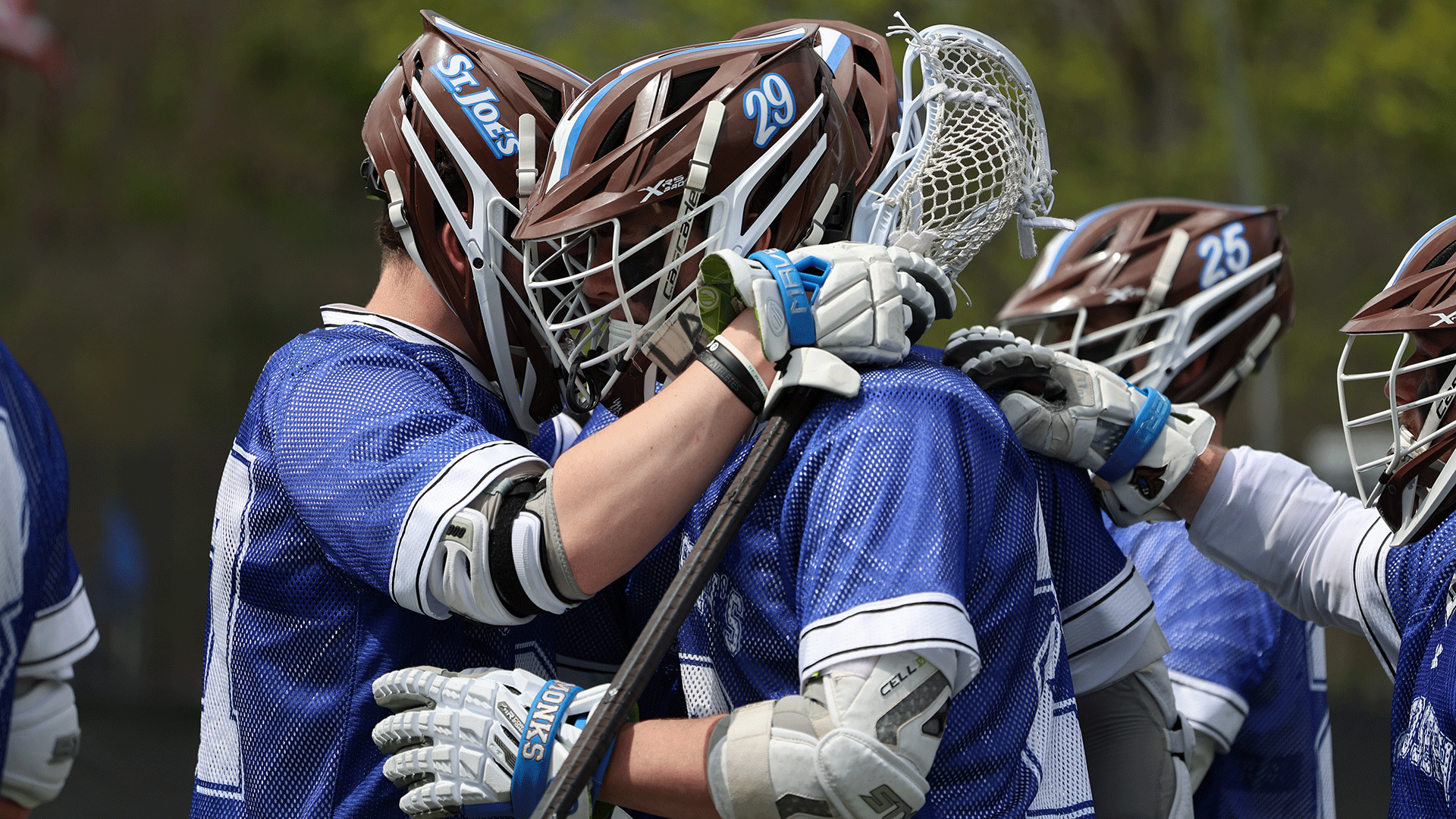 Men's Lacrosse Team Huddle