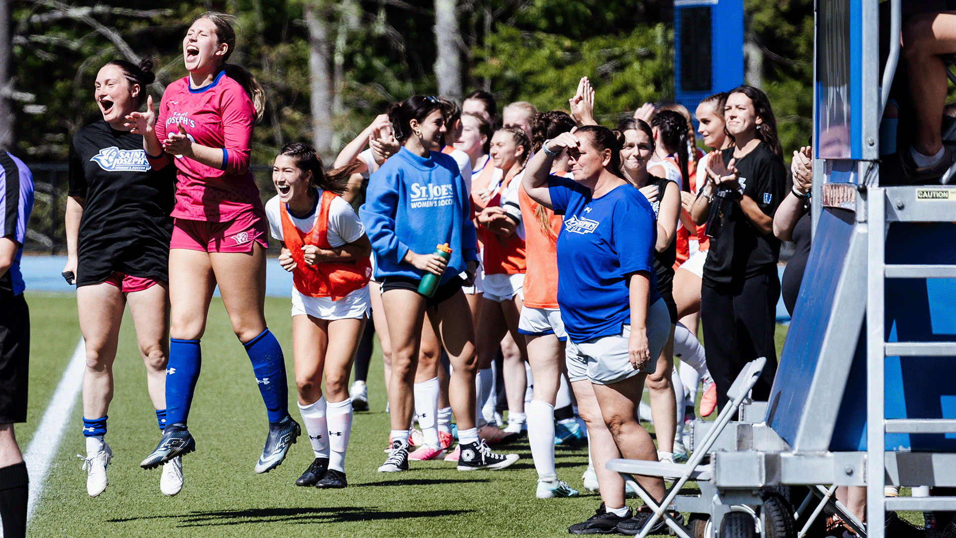 Women's soccer celebration