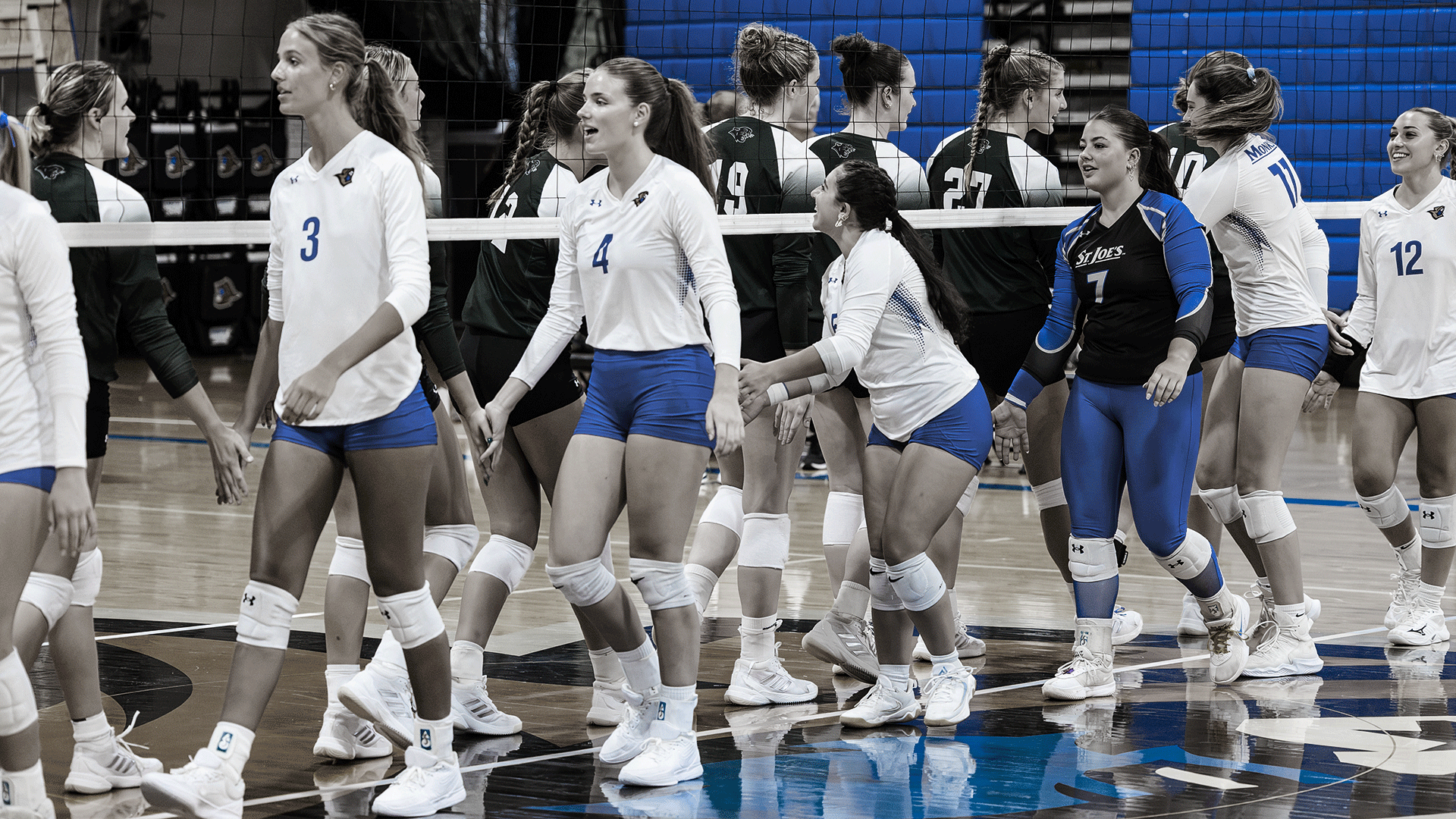 Volleyball handshake line