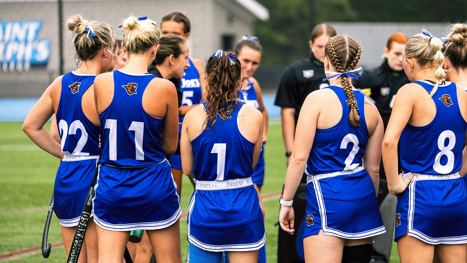 Field Hockey team huddle