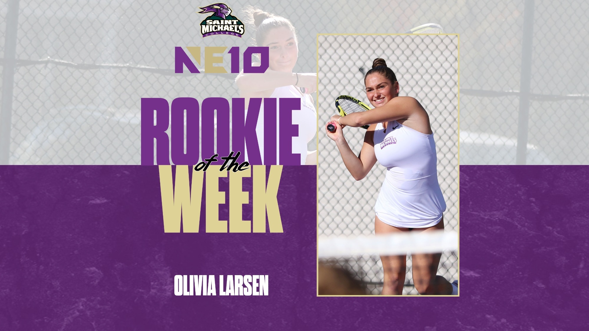 Olivia Larsen NE10 Rookie of the Week