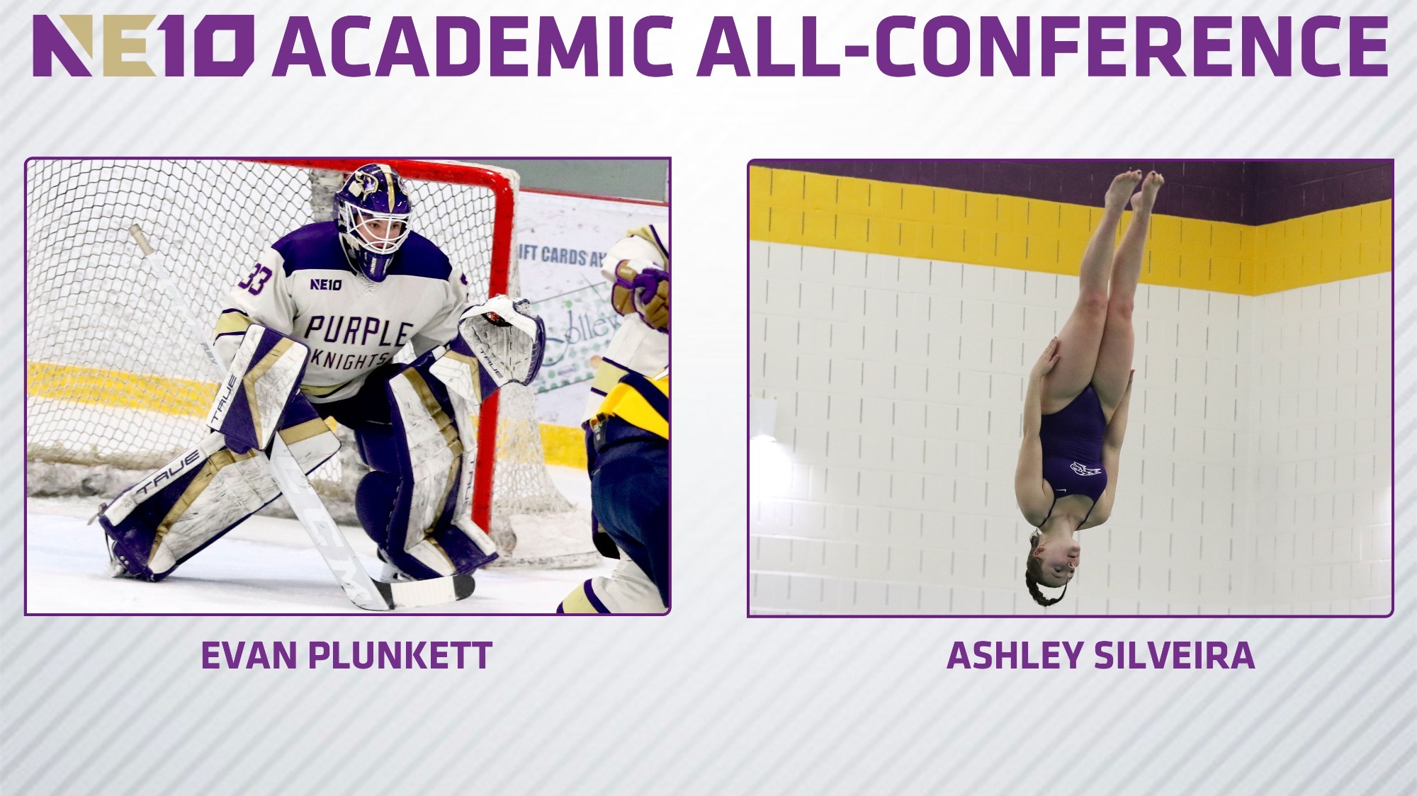 Evan Plunkett Ashley Silveira NE10 Academic All-Conference