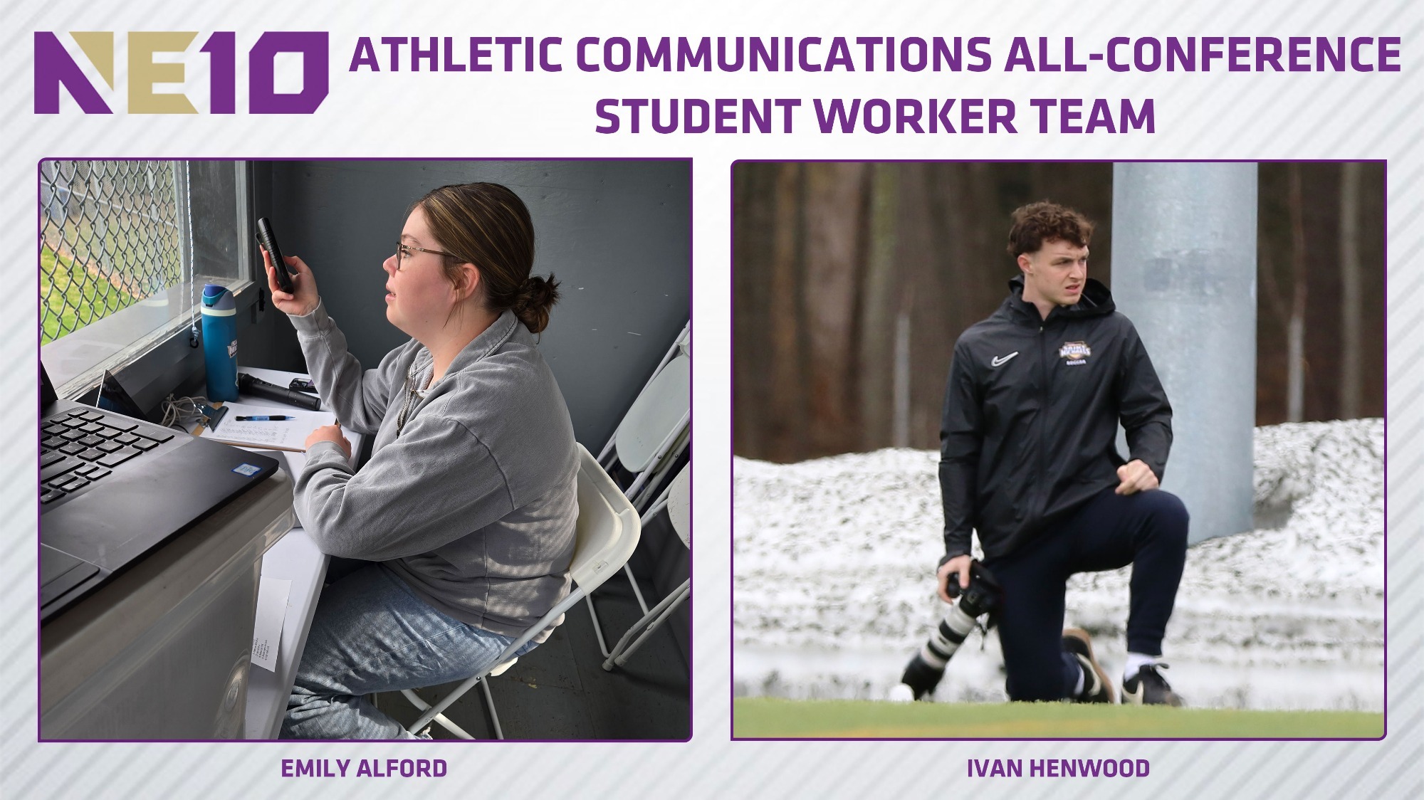 2026 NE10 Athletic Communications All-Conference Student Worker Team