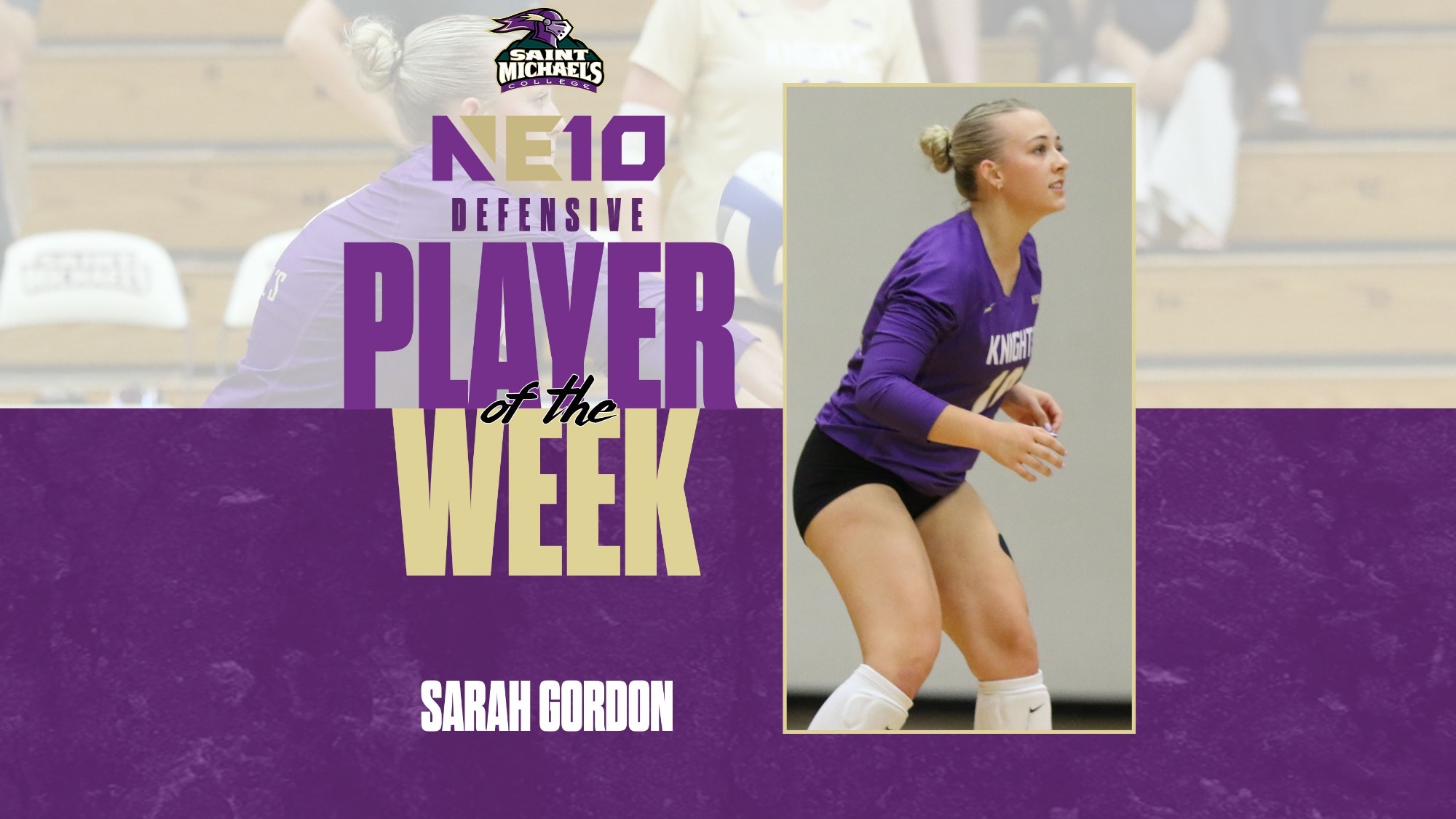 Sarah Gordon NE10 Defensive Player of the Week