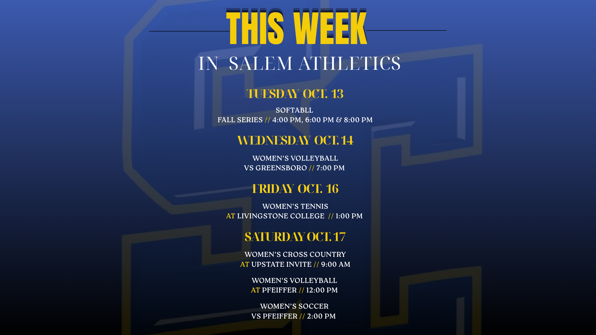 Week Seven