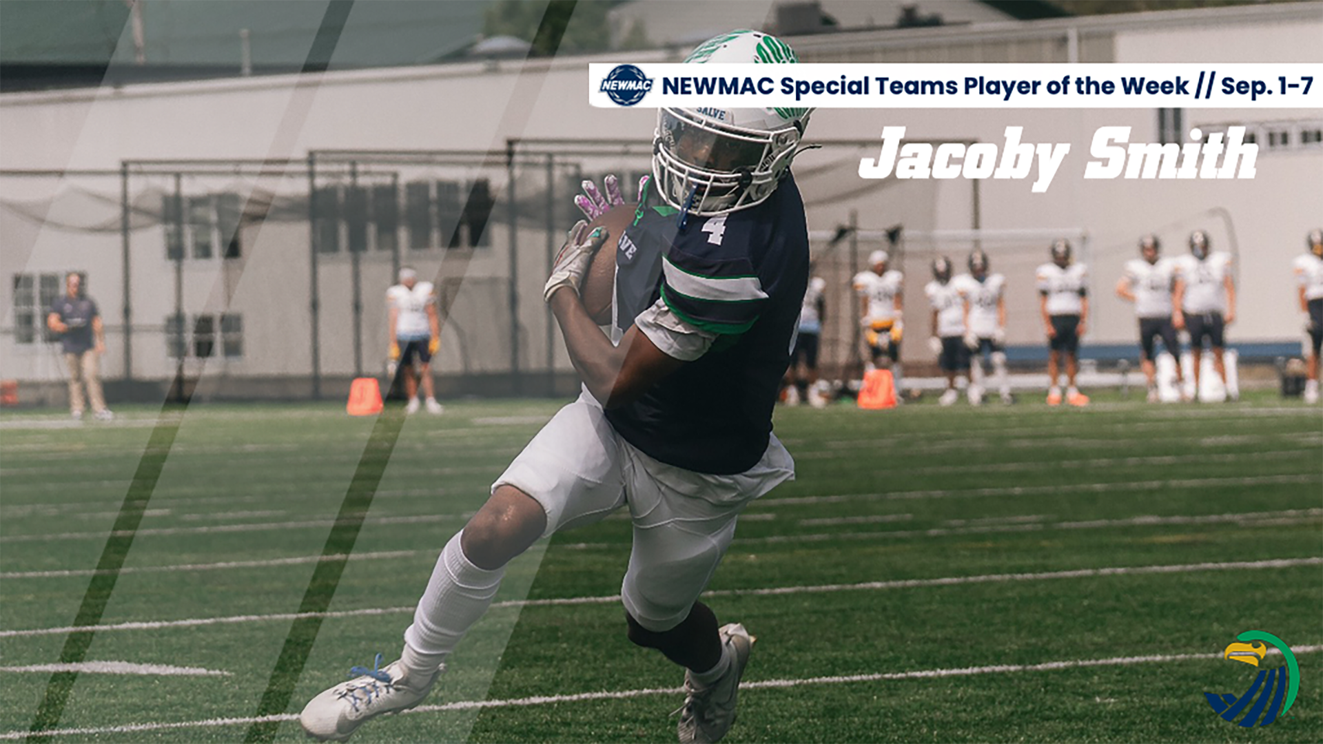 Jacoby Smith - NEWMAC Offensive Player of the Week // Sep. 8-14 - Salve ...
