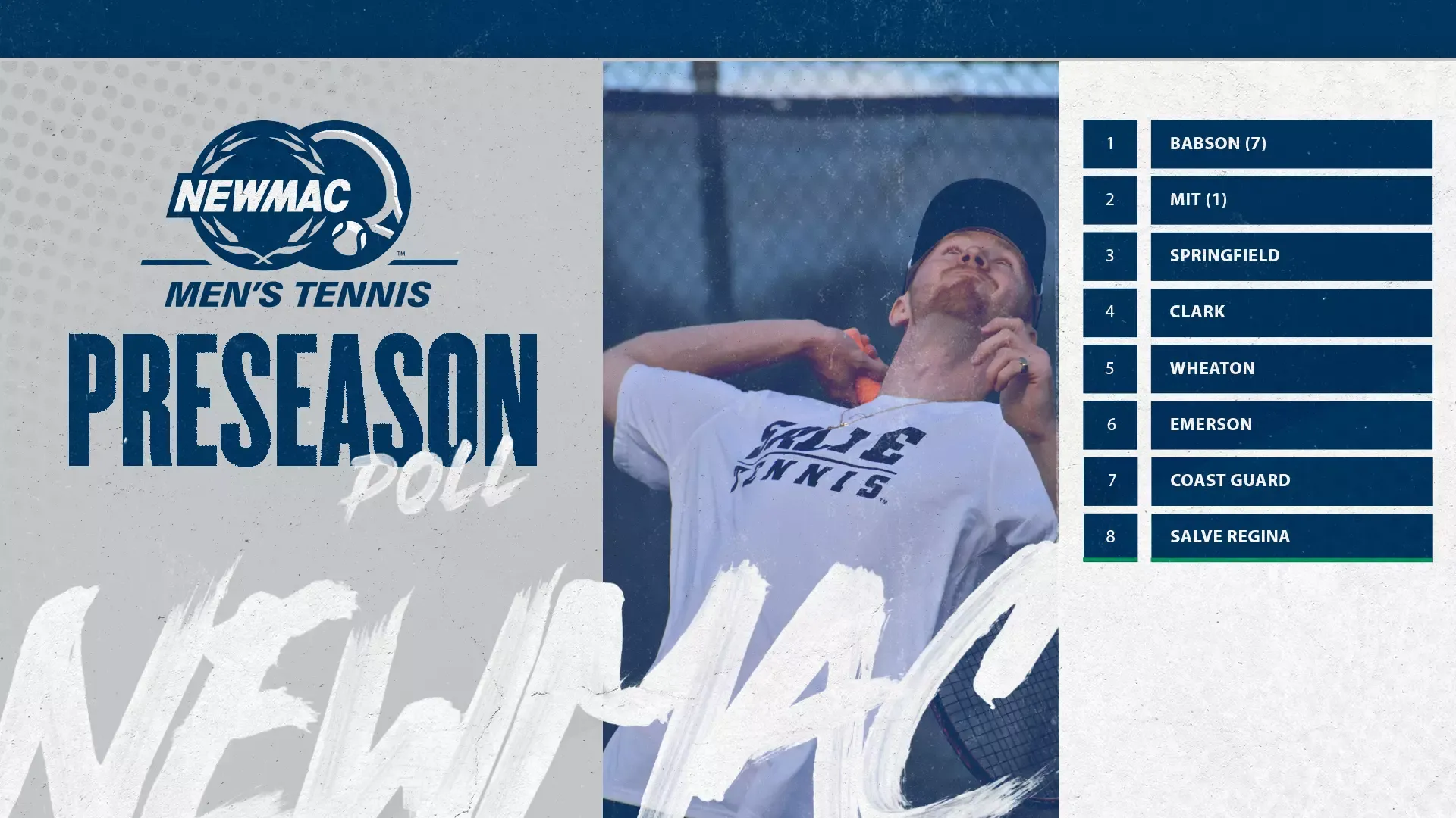2025-2026 NEWMAC Pre-Season Poll - Men's Tennis