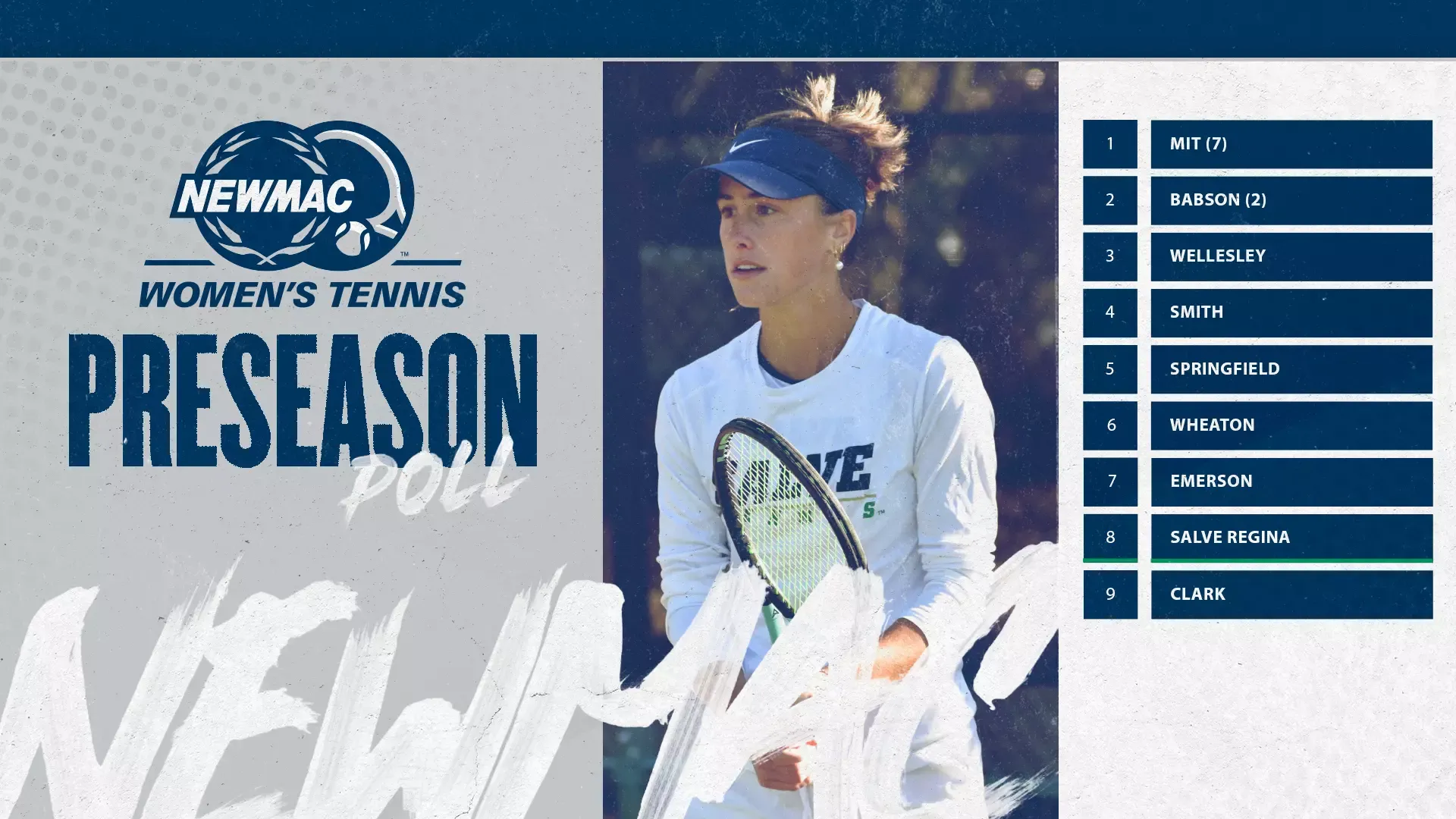 2025-2026 NEWMAC Pre-Season Poll - Women's Tennis