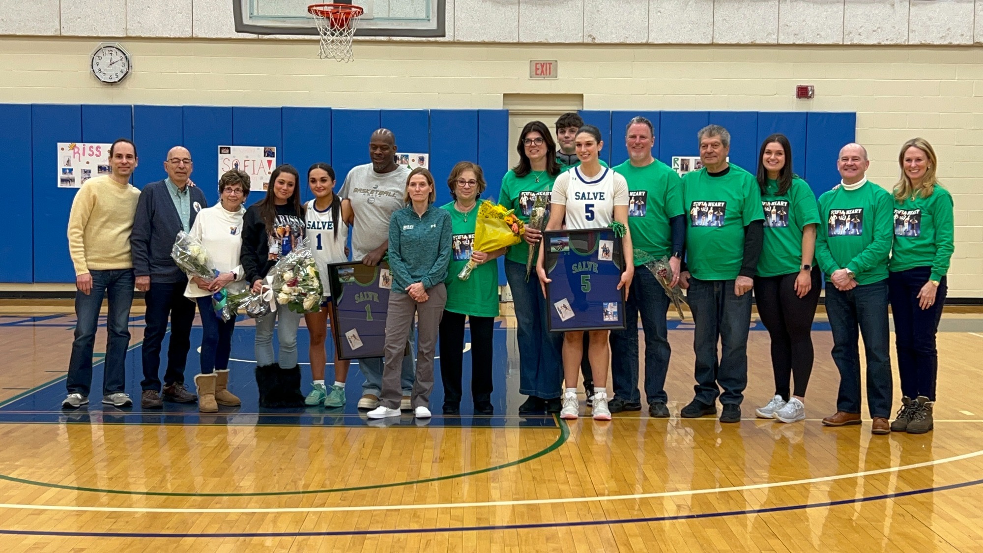 Senior Day for Marissa Forino and Sofia Neary with their families