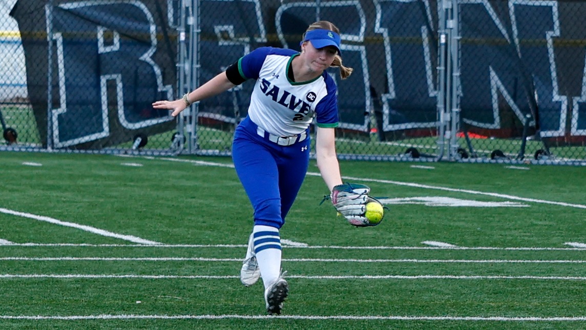 Lillian Bridges makes a running catch