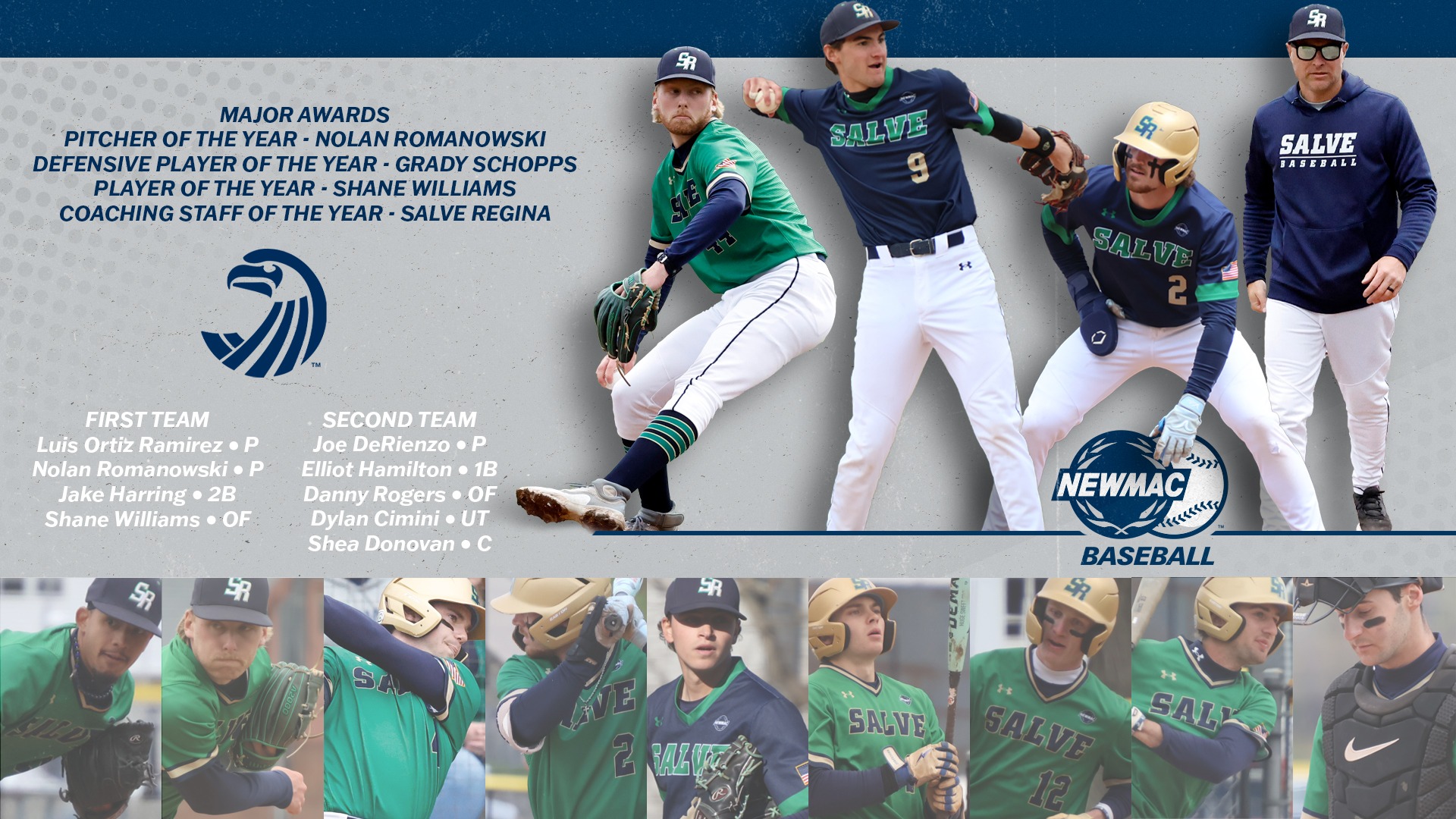 Seahawks claim four major awards; nine selected to All-NEWMAC Baseball teams