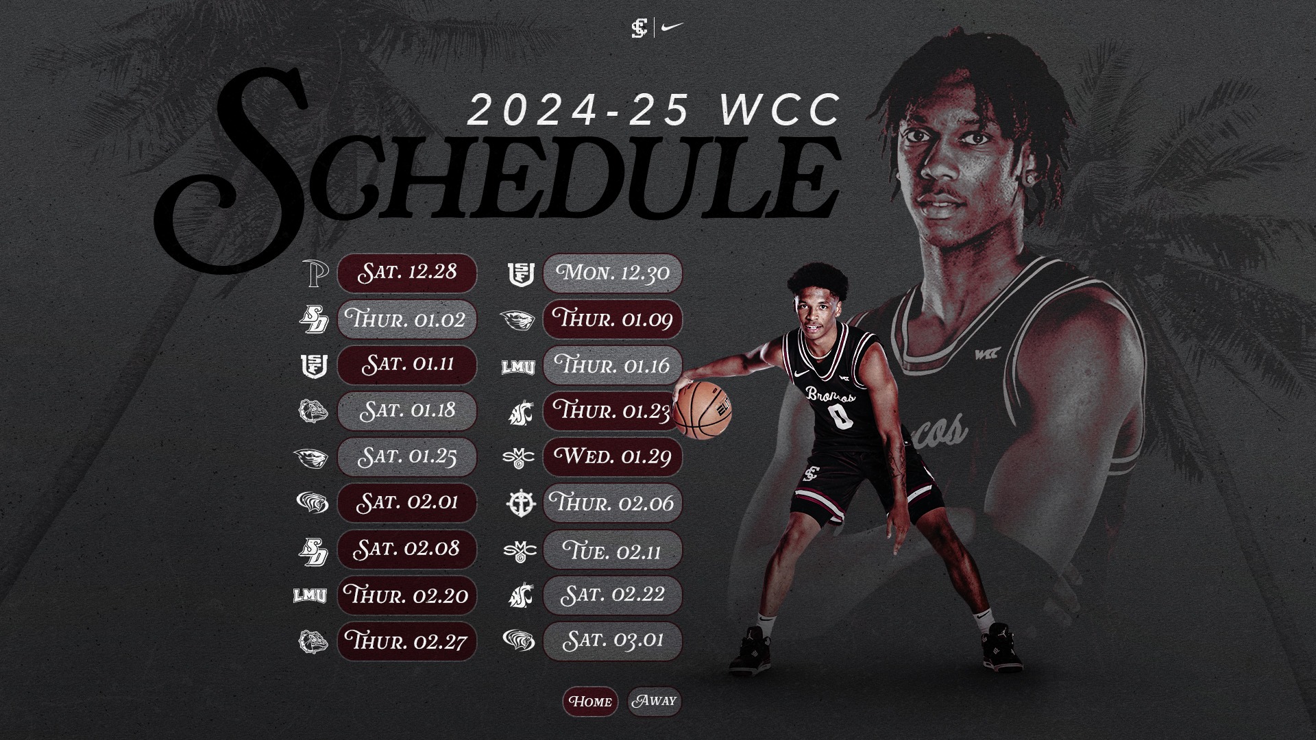 Men's Hoops Releases 202425 Nonconference Schedule Santa Clara