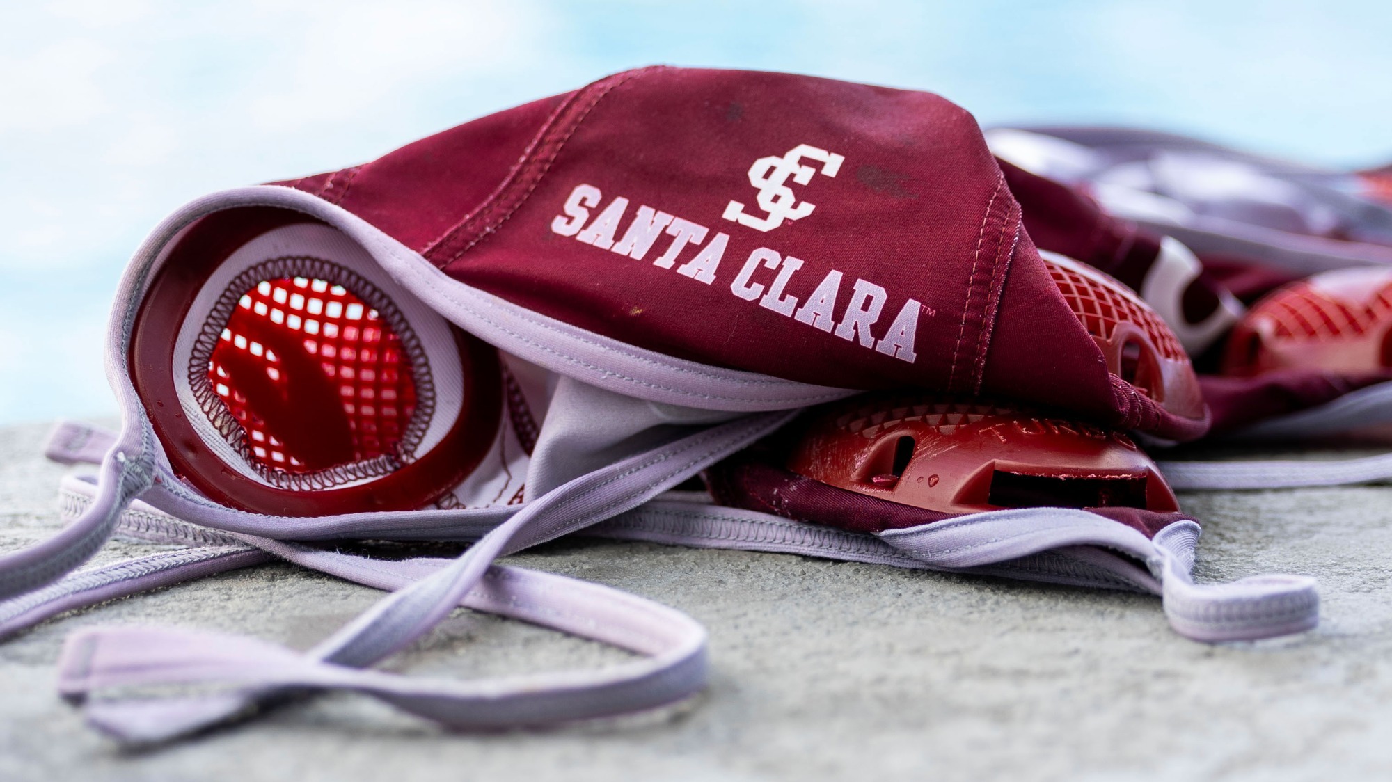 Water Polo caps on deck, 2-14-2025 vs CSUN