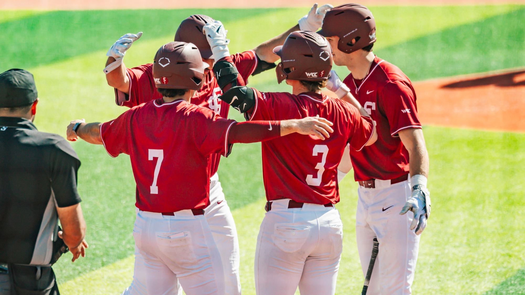 Tate Medicoff HR celebration vs UC Davis, 2-22-2026