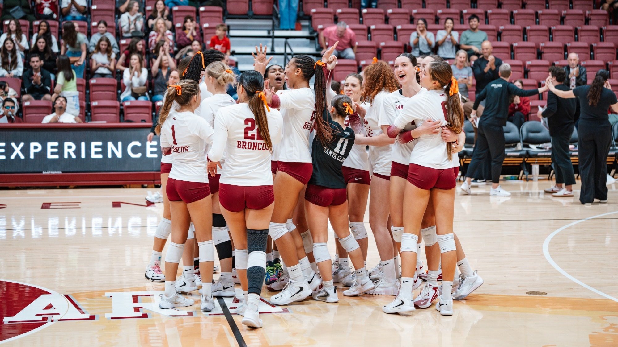 Volleyball Celebration Huddle