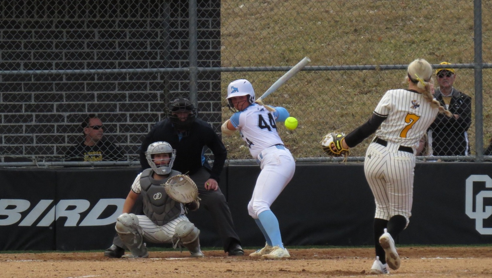 Reyse Zobel faces a pitch from Cloud County in an away game.