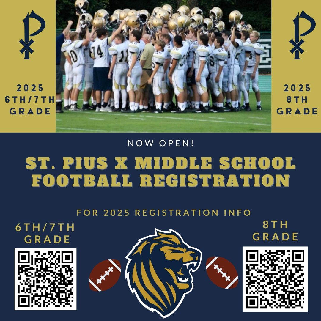 2025 Middle School Football Registration