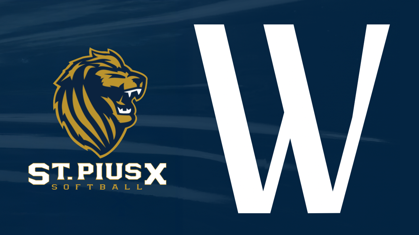 St. Pius X Softball Win