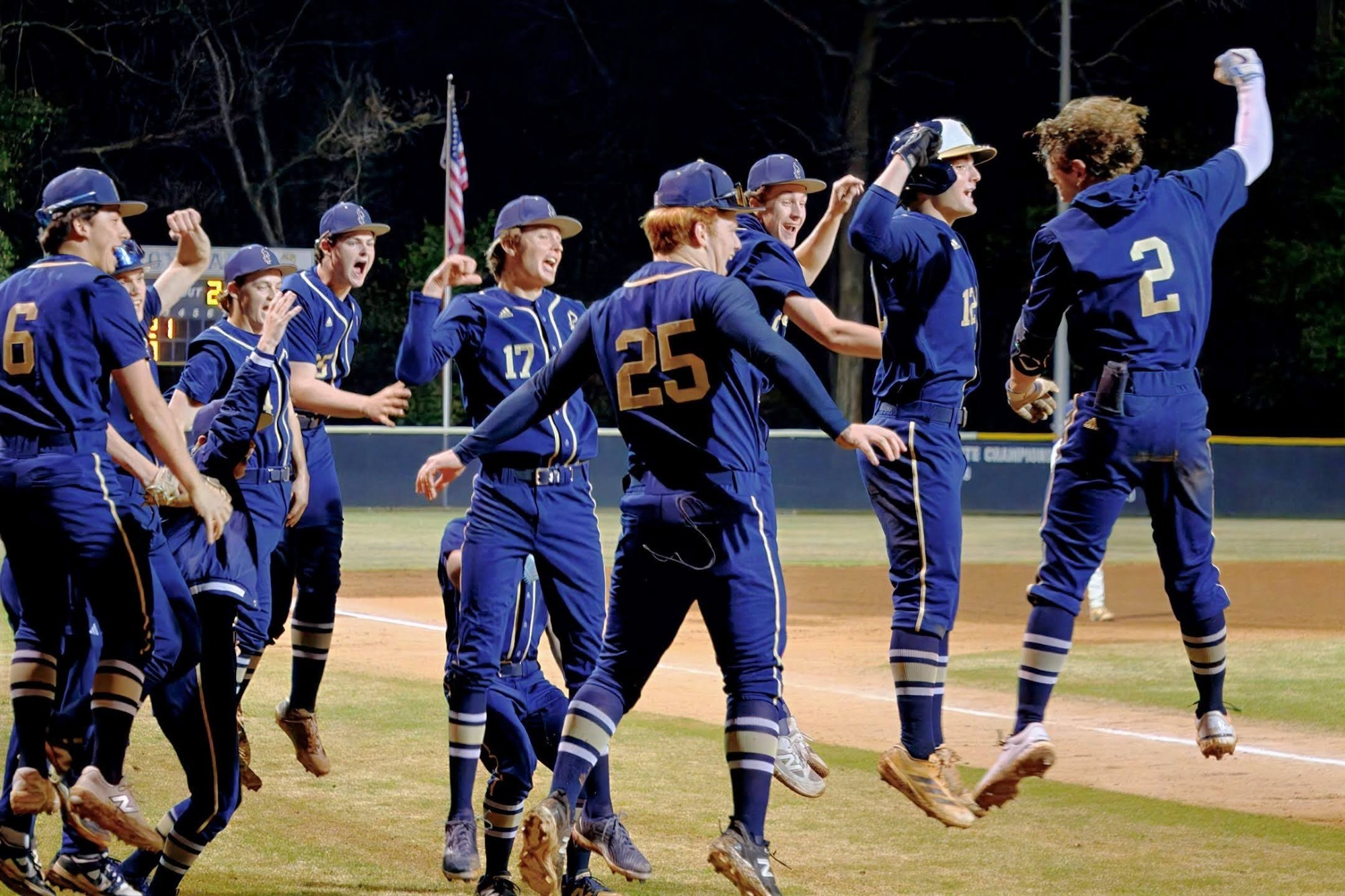 Golden Lions celebrate home run