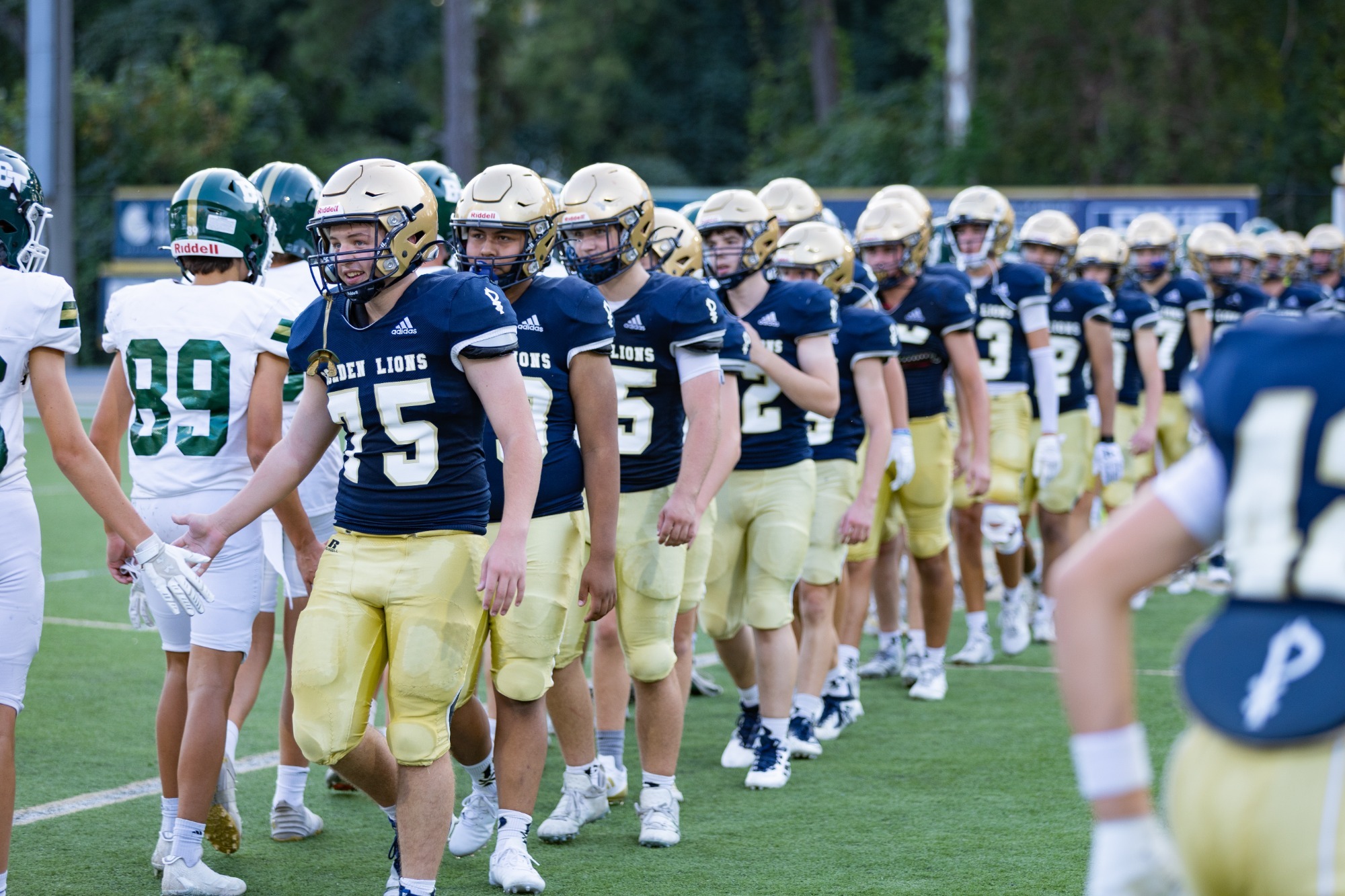 JV Football Shake Hands 2025