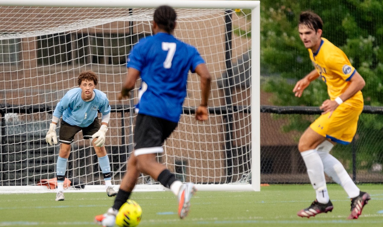 SUNY Poly men's soccer defender and goalkeeper focus on incoming forward